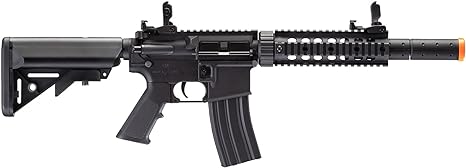 Lancer Tactical Gen 2 Durable Airsoft Gun SD M4 Polymer- Full/Semi-Auto Piactinny Rail AEG Rifle with 0.20g BBS, Charger and Battery
