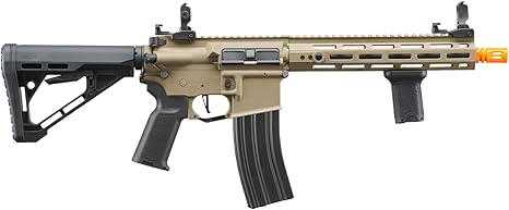 Lancer Tactical Gen 3 Hellion MLOCK 10" Lightweight Durable Polymer M4 Airsoft MLOK AEG w/High Speed Mid Cap with Programmable Trigger (ETU & MOSFET)