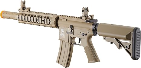 Lancer Tactical Gen 2 SD M4 Polymer (Long Rail)- Full/Semi-Auto Piactinny Rail AEG Rifle with 0.20g BBS, Charger and Battery