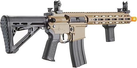 Lancer Tactical Gen 3 Hellion MLOCK 10" Lightweight Durable Polymer M4 Airsoft MLOK AEG w/High Speed Mid Cap with Programmable Trigger (ETU & MOSFET)