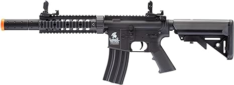 Lancer Tactical Gen 2 Durable Airsoft Gun SD M4 Polymer- Full/Semi-Auto Piactinny Rail AEG Rifle with 0.20g BBS, Charger and Battery